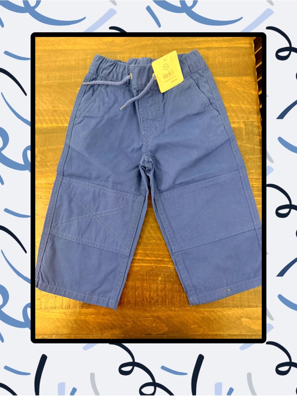 NWT ✨ Hanna Andersson Blue Pull-On Pants (size 80cm/18-24 months)